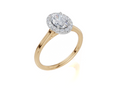 18ct Yellow Gold Oval Cut 0.91 Carat tw of Lab-Grown Diamond Ring