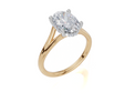 18ct Yellow Gold Oval Cut 2.09 Carat tw of Lab-Grown Diamond Ring
