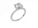 18ct White Gold Round Cut 2.41 Carat tw of Lab-Grown Diamond Ring