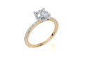 18ct Yellow Gold Round Cut 1.38 Carat tw of Lab-Grown Diamond Ring