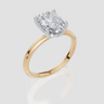 18ct Yellow Gold Oval Cut 2.09 Carat tw of Lab-Grown Diamond Ring