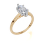 18ct Yellow Gold Marquise Cut 1.07 Carat tw of  Diamond Ring