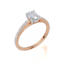 18ct Rose Gold Oval Cut 0.82 Carat tw of Lab-Grown Diamond Ring