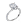 18ct White Gold Oval Cut 2.42 Carat tw of Lab-Grown Diamond Ring