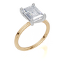 18ct Yellow Gold Emerald Cut 3.00 Carat of  Diamond Ring