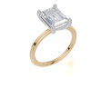 18ct Yellow Gold Emerald Cut 3.00 Carat of  Diamond Ring