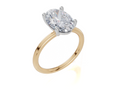 18ct Yellow Gold Oval Cut 3.00 Carat of Lab-Grown Diamond Ring