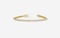 9CT Yellow Gold Round Cut 3.10 Carat tw of Diamonds Tennis Bracelet
