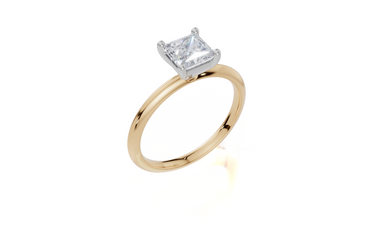 18ct Yellow Gold Princess Cut 1.00 Carat of  Diamond Ring