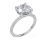 18ct White Gold Round Cut 3.33 Carat tw of Lab-Grown Diamond Ring