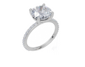 18ct White Gold Round Cut 3.33 Carat tw of Lab-Grown Diamond Ring