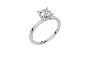 18ct White Gold Round Cut 1.05 Carat tw of  Diamond Ring