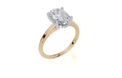 18ct Yellow Gold Oval Cut 2.09 Carat tw of Lab-Grown Diamond Ring