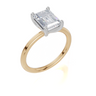 18ct Yellow Gold Emerald Cut 2.00 Carat of Lab-Grown Diamond Ring