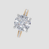 18ct Yellow Gold Round Cut 3.42 Carat tw of Lab-Grown Diamond Ring