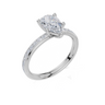 18ct White Gold Pear Cut 1.32 Carat tw of Lab-Grown Diamond Ring