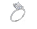 18ct White Gold Radiant Cut 3.33 Carat tw of Lab-Grown Diamond Ring