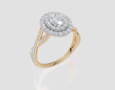 18ct Yellow Gold Oval Cut 1.19 Carat tw of  Diamond Ring