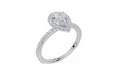 18ct White Gold Pear Cut 1.24 Carat tw of Lab-Grown Diamond Ring