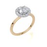 18ct Yellow Gold Round Cut 1.27 Carat tw of  Diamond Ring