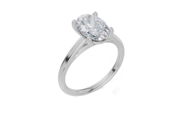 18ct White Gold Oval Cut 2.00 Carat of Lab-Grown Diamond Ring