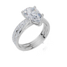 18ct White Gold Pear Cut 2.33 Carat tw of  Diamond Ring and 18ct White Gold 0.34 Carat tw of   Diamond Band