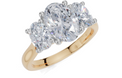 18ct Yellow Gold Oval Cut 1.66 Carat tw of Lab-Grown Diamond Ring