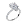 18ct White Gold Pear Cut 3.32 Carat tw of Lab-Grown Diamond Ring