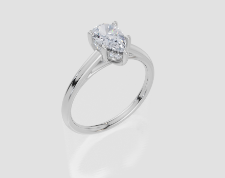 18ct White Gold Pear Cut 0.80 Carat tw of  Diamond Ring
