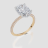 18ct Yellow Gold Oval Cut 3.42 Carat tw of Lab-Grown Diamond Ring