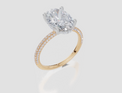 18ct Yellow Gold Oval Cut 3.42 Carat tw of Lab-Grown Diamond Ring