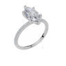 18ct White Gold Marquise Cut 1.82 Carat tw of Lab-Grown Diamond Ring