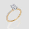 18ct Yellow Gold Oval Cut 1.32 Carat tw of Lab-Grown Diamond Ring