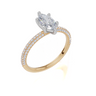 18ct Yellow Gold Marquise Cut 1.07 Carat tw of  Diamond Ring