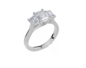 18ct White Gold Emerald Cut 1.66 Carat tw of Diamond Ring