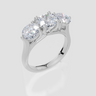 18ct White Gold Round Cut 2.50 Carat tw of Lab-Grown Diamond Ring