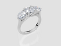 18ct White Gold Round Cut 2.50 Carat tw of Lab-Grown Diamond Ring