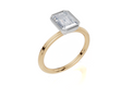 18ct Yellow Gold Emerald Cut 1.50 Carat of Lab-Grown Diamond Ring