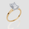 18ct Yellow Gold Emerald Cut 2.08 Carat tw of Lab-Grown Diamond Ring