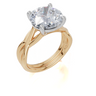 18ct Yellow Gold Round Cut 4.00 Carat of  Diamond Ring and 18ct Yellow Gold  Band