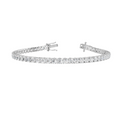 18CT White Gold Round Cut 7.40 Carat tw of Lab Grown Diamonds Tennis Bracelet