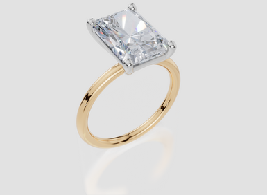 18ct Yellow Gold Radiant Cut 4.00 Carat of  Diamond Ring