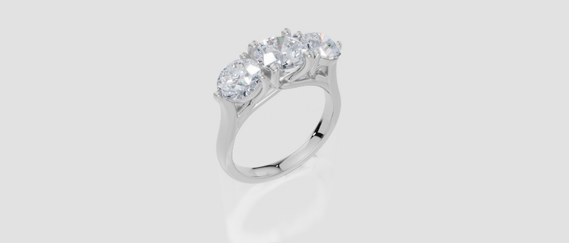 18ct White Gold Round Cut 2.50 Carat tw of Diamond Ring