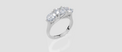 18ct White Gold Round Cut 2.50 Carat tw of Diamond Ring