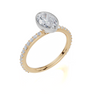 18ct Yellow Gold Oval Cut 1.32 Carat tw of Lab-Grown Diamond Ring
