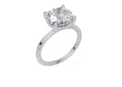 18ct White Gold Round Cut 3.10 Carat tw of  Diamond Ring