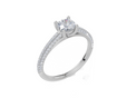 18ct White Gold Round Cut 0.82 Carat tw of  Diamond Ring