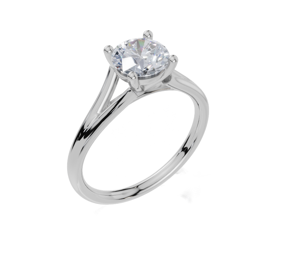 18ct White Gold Round Cut 1.00 Carat of Lab-Grown Diamond Ring