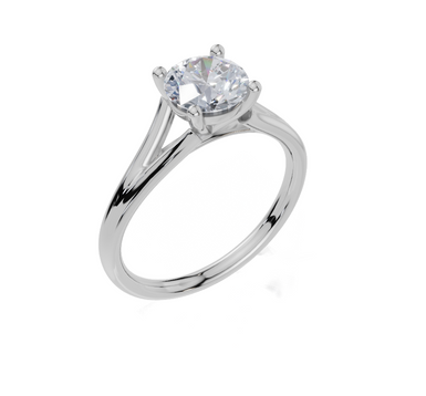 18ct White Gold Round Cut 1.00 Carat of Lab-Grown Diamond Ring