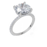 18ct White Gold Round Cut 4.42 Carat tw of  Diamond Ring